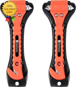 Juego de 2 martillos de seguridad para automóvil, herramienta de escape para automóvil, rotura de martillos de vidrio para ventana de automóvil - Imagen 1 de 12