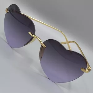 OMBRE Herz Sonnenbrille Purple Heart Thin Metall Rahmen XL SET ELITE ZUCHT NEU - Bild 1 von 5
