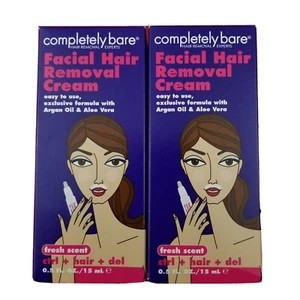 Lot of 2 completely bare Facial Hair Removal Cream Fresh Scent 0.5 fl oz New - Picture 1 of 8
