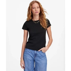 Madewell Essential Slim Tee WMNS L schwarz leicht Baumwolle Stretch Kurzarm - Bild 1 von 8