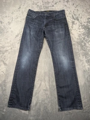 Lucky Brand 221 Original Straight Jeans Mens 34x32 Dark Wash Blue Denim Stretch - Image 1 of 4