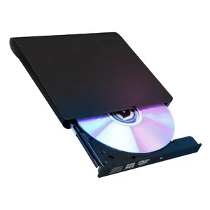 Black Slim External CD DVD RW Drive USB 2.0 Writer Burner Player For Laptop PC - Picture 1 of 16