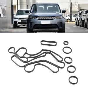 1 Satz Motorölkühlerdichtung für Land Rover Discovery Range Rover Sport Schwarz - Picture 1 of 9