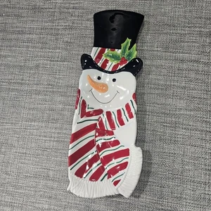 FITZ & FLOYD Essentials "Snack Therapy" Serviertablett Weihnachtsteller Schneemann - Bild 1 von 7