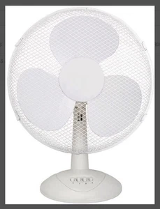 Ventilador de mesa oscilante de refrigeración por aire de 12 pulgadas 35 W para oficina en casa 3 velocidades - Imagen 1 de 1