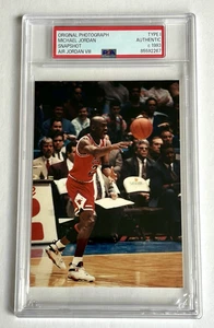 Michael Jordan 1993 PSA Type 1 Photo Intensity Passing Ball Air Jordan VIII GOAT - Imagen 1 de 2