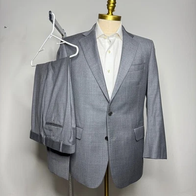 Traje de lana gris Brooks Brothers 1818 Regent para hombre 40R 32W Foto 1 de 4