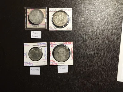 4 German Coins Including 1913 3 Mark 1860 Thaler See Photos  - Image 1 of 4