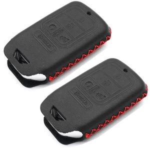 2 piezas de cuero negro para Honda Accord Pilot CR-V Civic 5 botones mando a distancia - Imagen 1 de 4