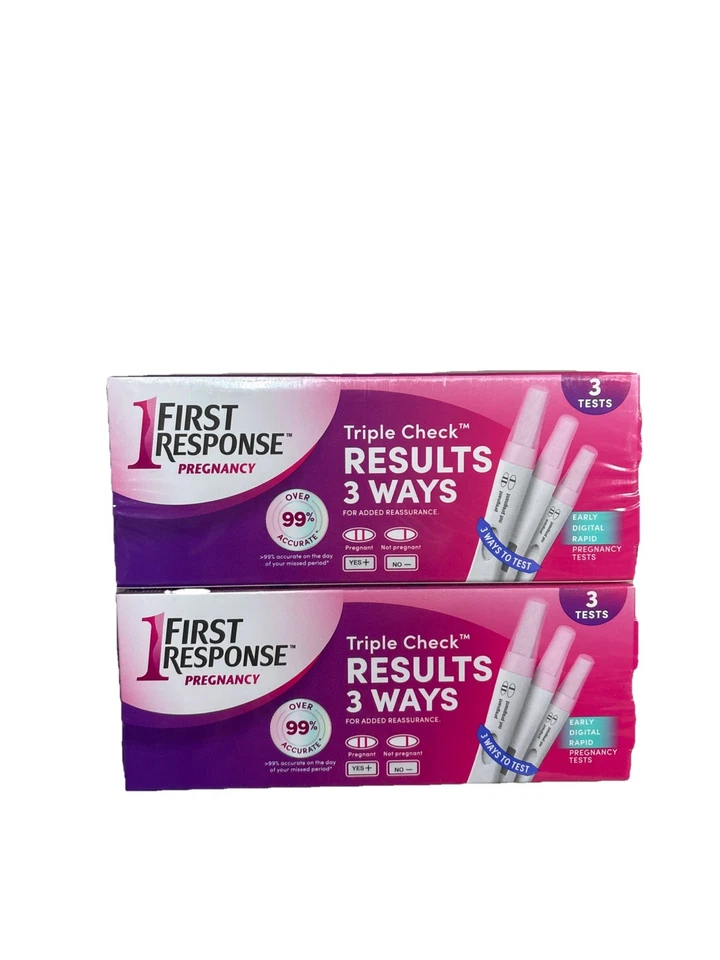 First Response Triple Check Pregnancy Test Kit - 3ct