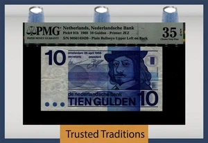 TT PK 91b 1968 NIEDERLANDE NEDERLANDSCHE BANK 10 GULDEN PMG 68 EPQ SUPERB GEM - Bild 1 von 2