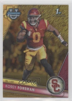 2023 Bowman U Chrome Gold Shimmer Refractor /50 Korey Foreman #190 - Image 1 of 2