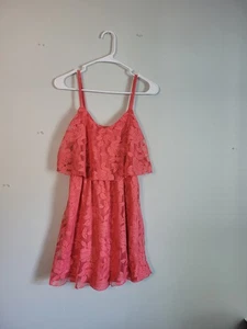 My Michelle Kleid Junior mittel kurz koralle Spitze ärmellos Mini Pullover - Bild 1 von 8