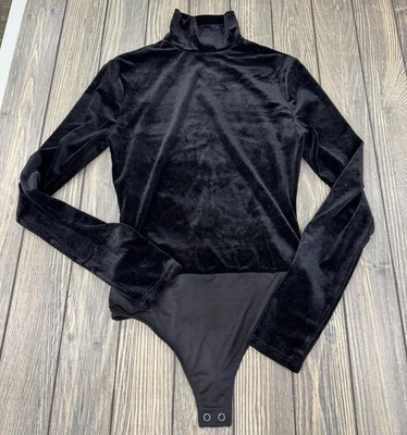 Body Express Negro Terciopelo Manga Larga XS Body Contour Foto 1 de 4