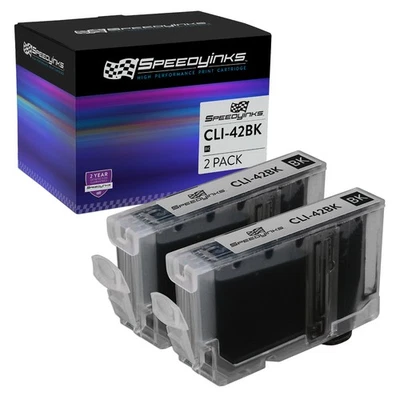 2pk For Canon 6384B002 (CLI-42BK / CLI-42) Black Ink Cartridge PIXMA PRO-100 - Image 1 of 4