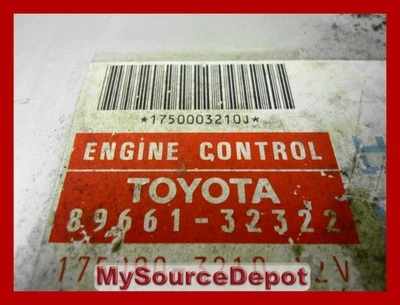 1990 ,TOYOTA CAMRY,2.0L ENGINE ECM COMPUTER ,8966132322,5SP MT,FED,CAN - Image 1 of 4