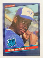 1986 Donruss FRED McGRIFF Rookie #28, Blue Jays, Braves RC      Qty. Available