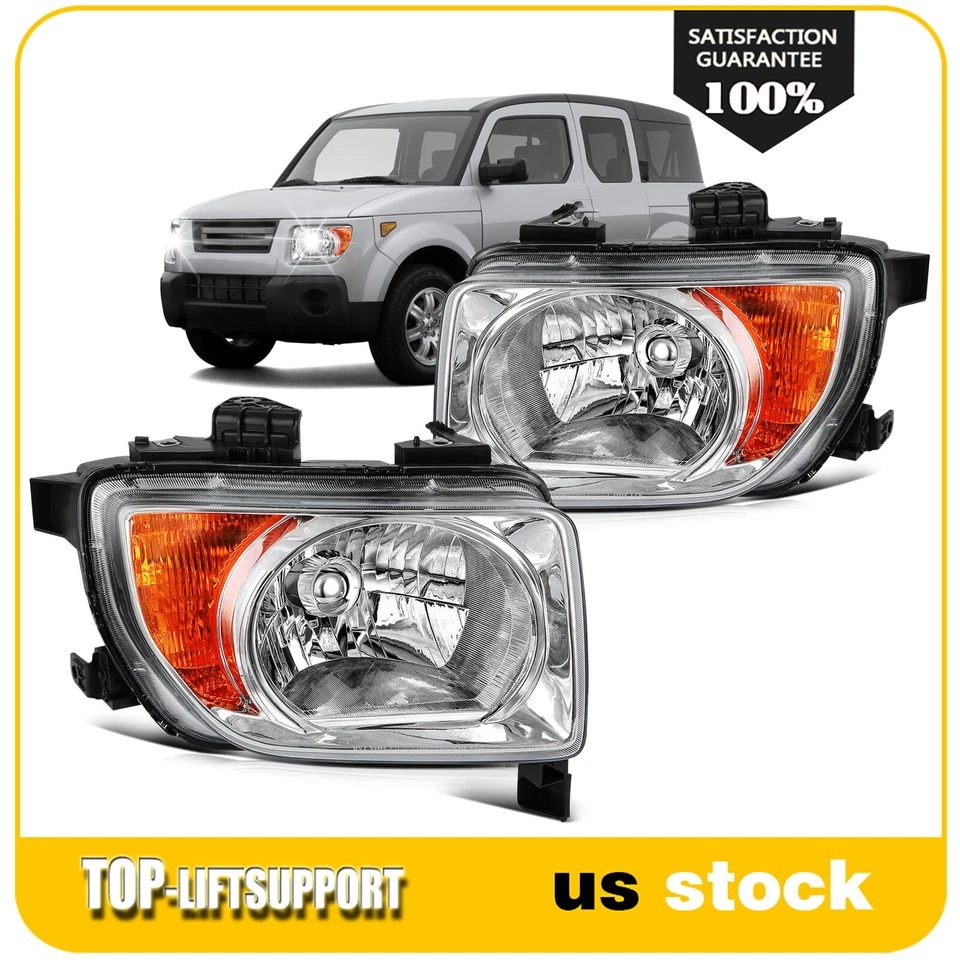 Conjunto de faros para Honda Element 2003-2008 carcasa cromada par izquierda+derecha Foto 1 de 4