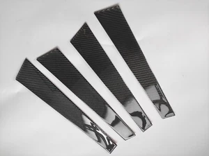 Carbon Fiber B Pillar Covers Set for 2010-2016 Porsche Panamera 970 2012 2013 - Picture 1 of 3