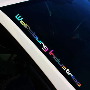 Frontscheibenaufkleber WolfsburgI2 Hologramm Sticker Tuning Auto Oilslick FS74 - Picture 1 of 7