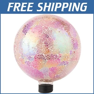 Durable 10-Inch Iridescent Glass Gazing Globe - Perfect for Outdoor Elegance - Picture 1 of 9