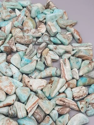 Blauer Aragonit Trommelstein Mix Handschmeichler Heilstein Naturstein Edelstein - Bild 1 von 4