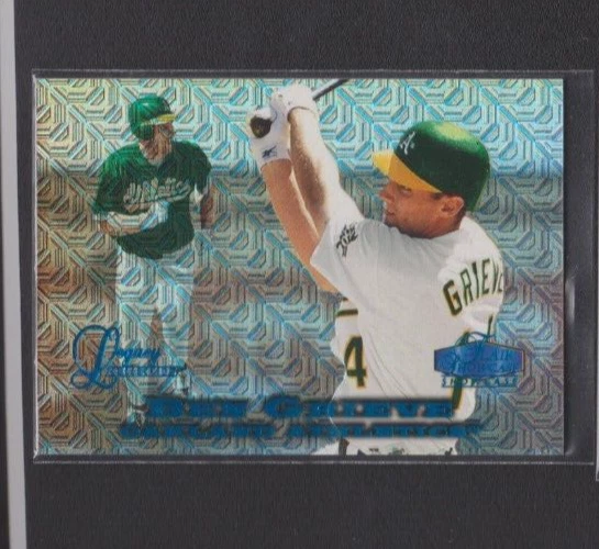 1998 FLAIR SHOWCASE ROW 0 SHOWPIECE LEGACY COLLECTION #4 BEN GRIEVE A'S SP #/100 - Image 1 of 2