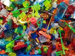 LEGO Bulk Lot 1/2 Pound lbs Random Translucent Specialty Parts Pieces Grab Bag - Picture 1 of 1