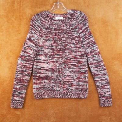 SANDRO 毛衣女式小号红色套衫圆领针织羊毛混纺 — 第 1/4 张图片