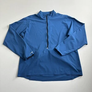 Nike Mens Dri-fit Running 1/2-Zip Running Top Long Sleeve Stretch Sz Large Blue - Picture 1 of 9
