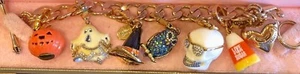 JUICY COUTURE ULTIMATE "HALLOWEEN" CHARM BRACELET WITH 6 RETIRED CHARMS - Picture 1 of 9