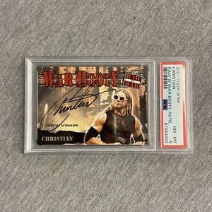2001 Fleer WWF Christian Raw is War Booty Autograph PSA 8 NM-MT - Picture 1 of 2