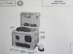 CRESCENT H-22A1 WIRE RECORDER PHOTOFACT - Picture 1 of 1