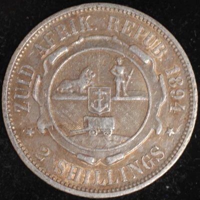 Sudáfrica 1894 2 chelines en estado bastante bueno+ Foto 1 de 2