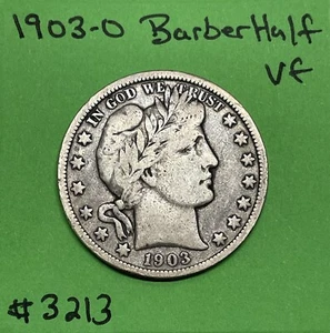 1903 O Barber Liberty Head Half Dollar 50c VF Very Fine 90% Silver - Picture 1 of 3