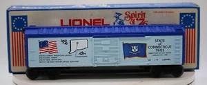 Rolling Stock Lionel Box Car Spirit of 76 State of Connecticut EX/LN O Gauge - Picture 1 of 5