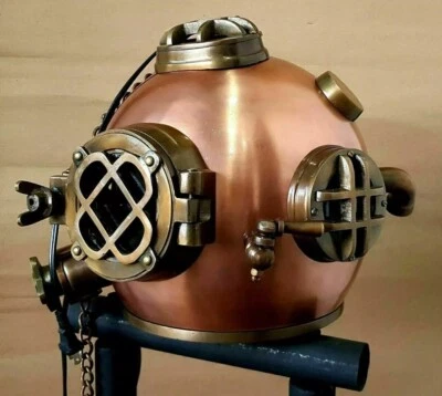Nautical Antique Finish Home Decor Diving Helmet Hanging Lamp diver Roof Lamps - Image 1 of 4
