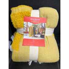 NWT Opalhouse w/ Jungalow Yellow Geometric Chunky Woven Throw Blanket