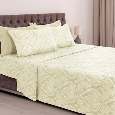 Sábanas de 6 piezas de microfibra cómodas sábanas de bolsillo profundo ultra suaves fundas de almohada Foto 1 de 4