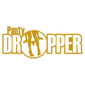 GOLD PANTY DROPPER JDM ILLEST SHOCKER DRIFT MUSTANG WINDOW STICKER VINYL DECAL - Picture 1 of 1