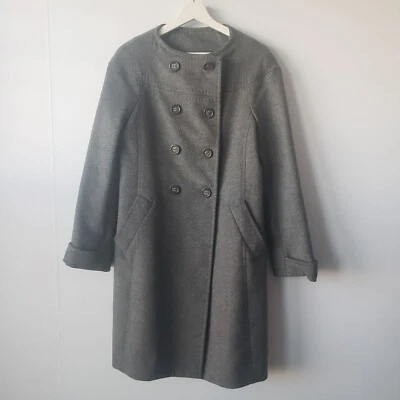 BCBGeneration women's coat sz S wool blend double breasted structured gray shift - Image 1 of 4