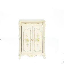 Dolls House Quality furniture 1:12 scale Armoire/White Floral Jj09012Wf