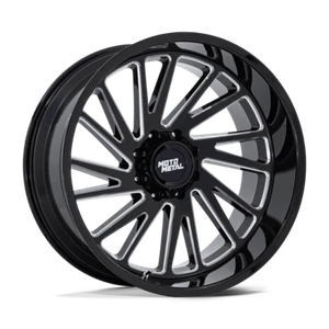 Set of 4 Moto Metal MO811 COMBAT Wheels 20X10 5X5.0 GLOSS BLACK MILLED -18MM - Picture 1 of 1