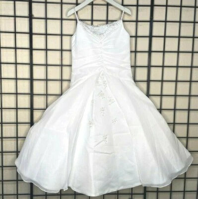 NWT NEW White Chiffon/Satin Sweetie Pie Pageant/Party/Formal Gown 7Y-Fit 7/8/9Y - Image 1 of 4