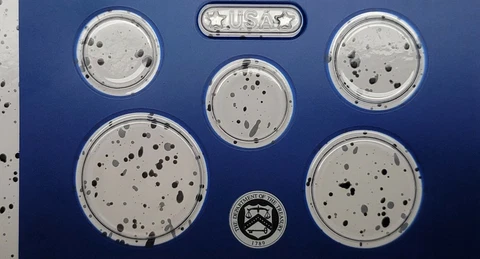 2022 Proof Set Coin Lens,  NO Coins. Lot of 5 sets.  Free Shipping! Cover