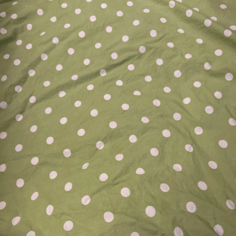 Пододеяльник Pottery Barn PB Teen Green & White Dottie Full Queen в горошек 86 дюймов - Изображение 1 из 4