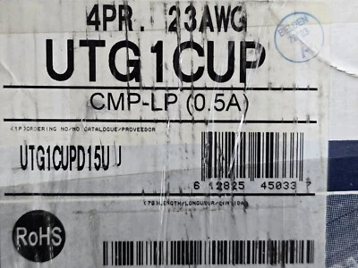 Belden UTG1CUP 23/4P UTG 10 Utility Grade Infrastructure Cable CMP-LP Blue /50ft - Image 1 of 4