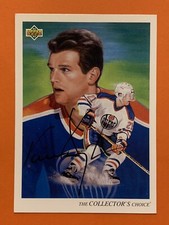 VINCENT DAMPHOUSSE Signed 1992-93 Upper Deck #6 Edmonton Oilers Autograph Auto