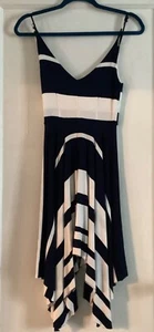 Pre Owned Vintage Havana Junior Girls Blue Striped Sleeveless Dress,SZ L - Picture 1 of 8