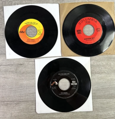 Vintage Lot Of 3 The Browns/Glen Campbell/Burl Ives 45 Rpm Records - Image 1 of 4